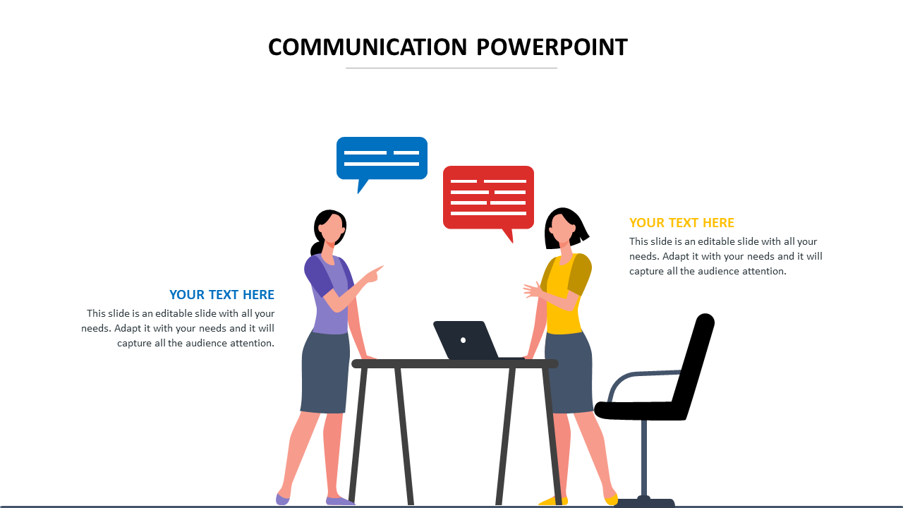 Dynamic communication PowerPoint template and Google slides